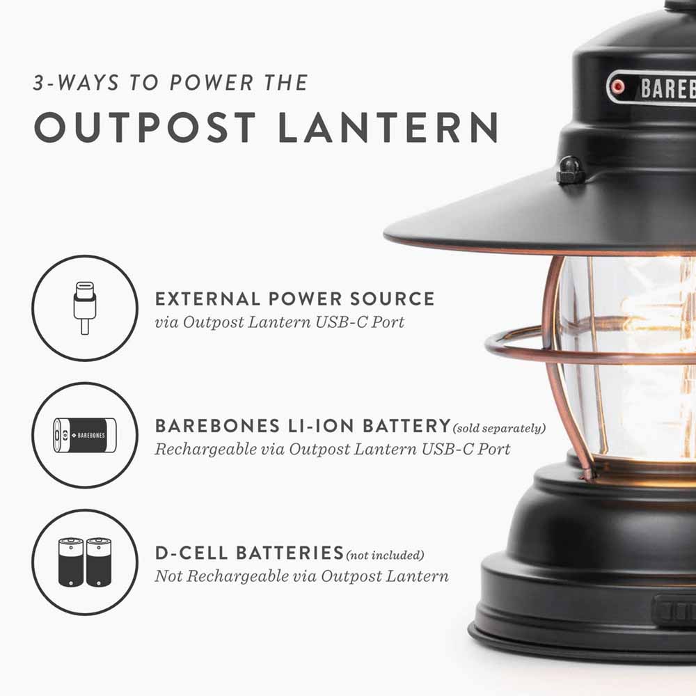 Barebones Outpost Lantern - Antique Bronze