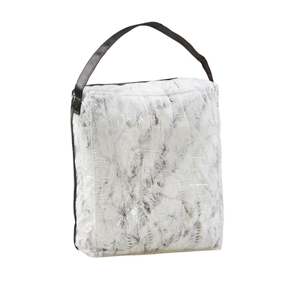 Beautyrest 100% Polyester Marble Faux Fur Heated Throw - 50inW X 70inL