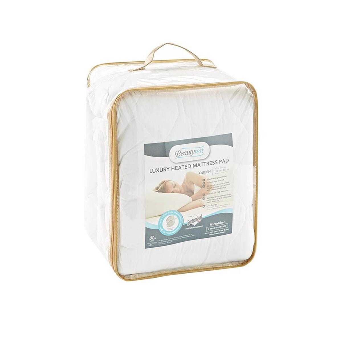 Beautyrest Heated Microfiber Mattress Pad With 3M Scotchgard - Full