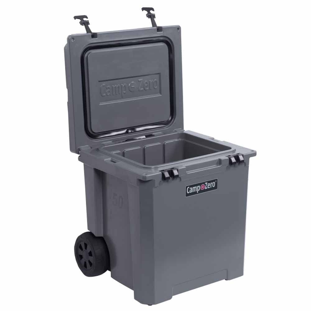 Camp Zero 50L Premium Cooler With Easy-Roll Wheels