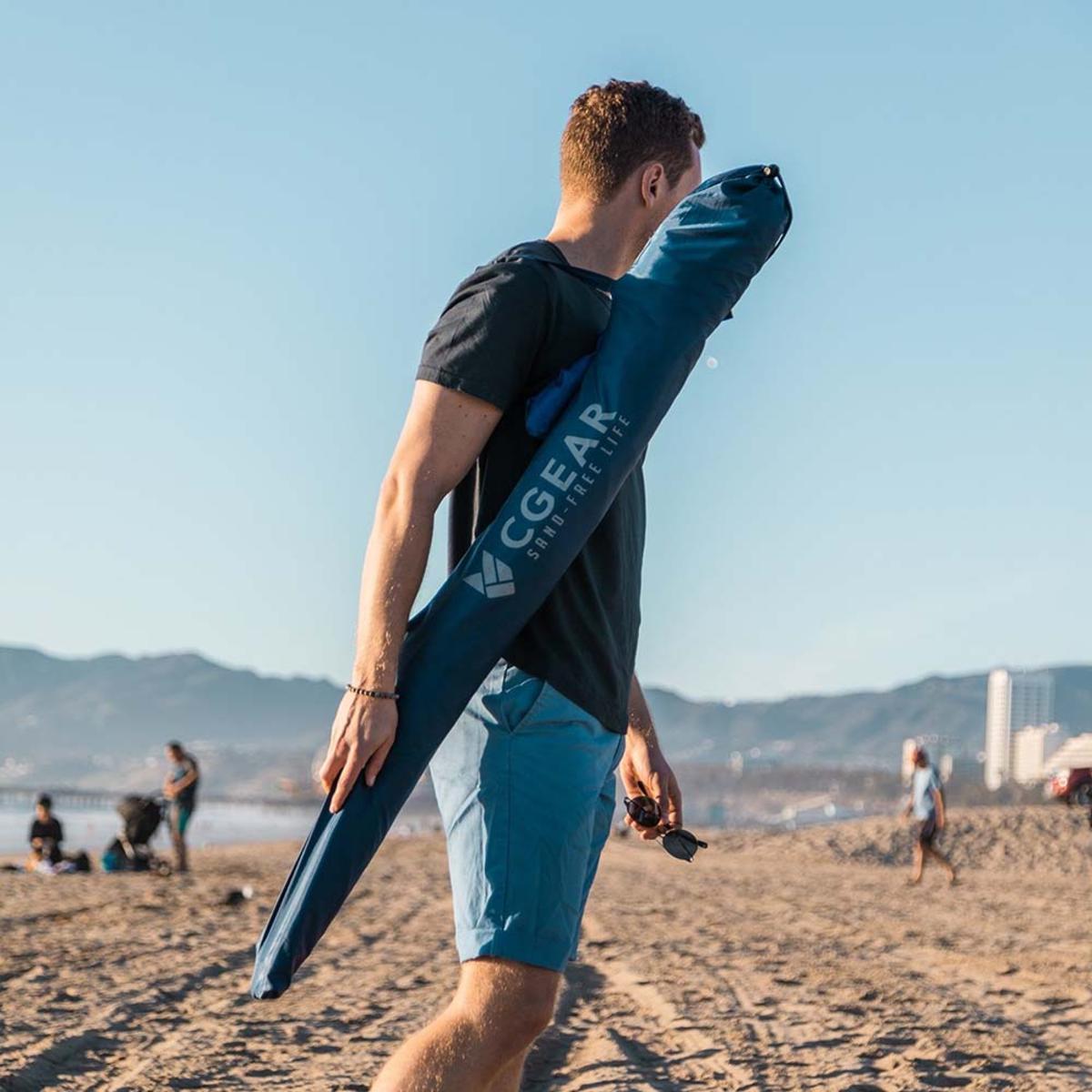 CGear Sand-Free Beach Umbrella - Navy