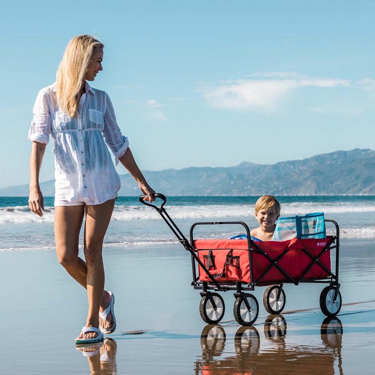 CGear Sand-Free Beach Wagon - Red