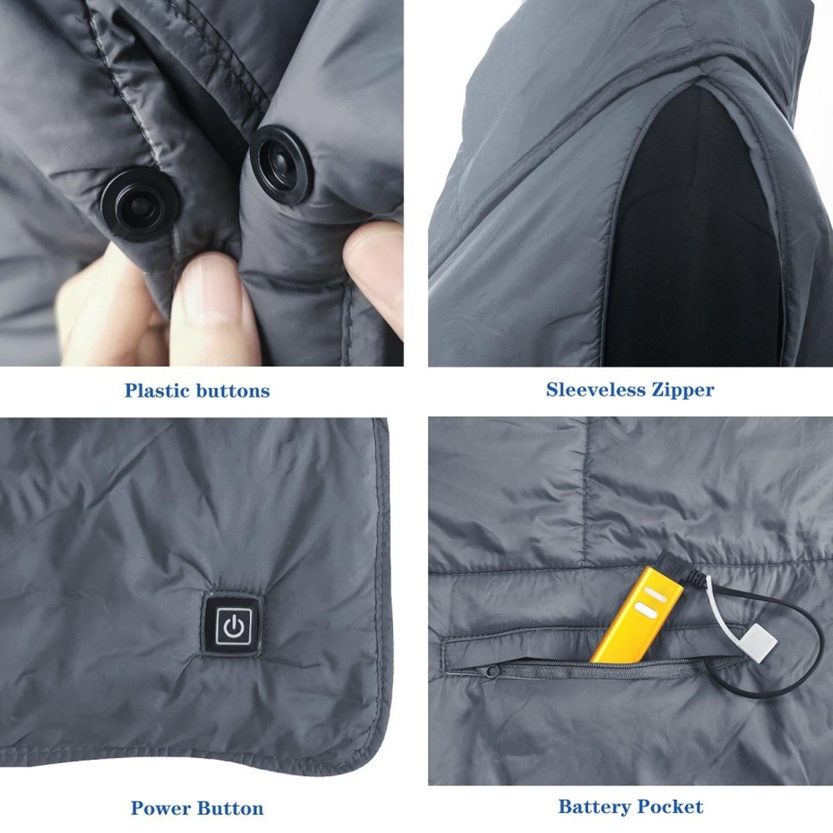 Dr.Warm Portable Electric Far Infrared Multi-Function 2in1 Heated Vest And Heating Blanket