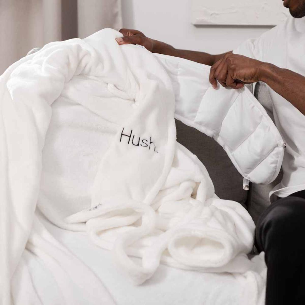 Hush Weighted Robe - White