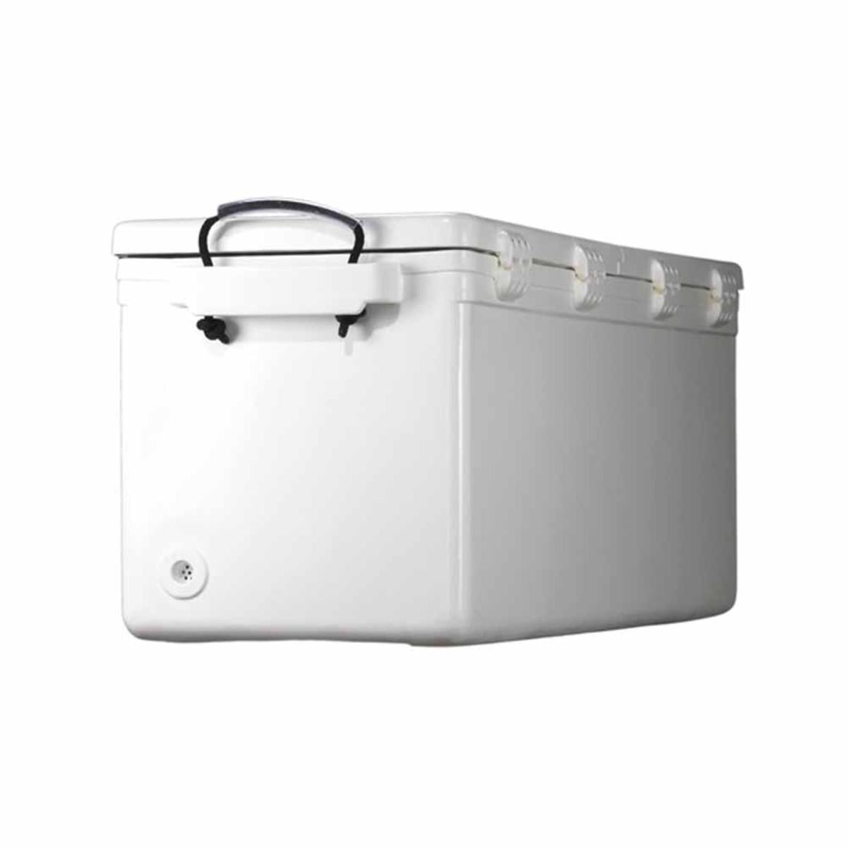 Icey-Tek 270 Quart Rotomold Split-Lid Cooler - White