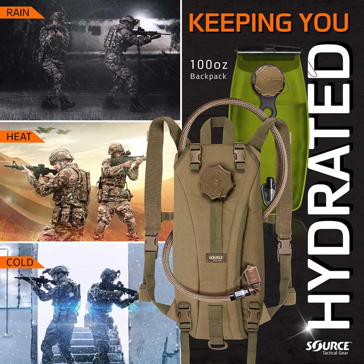 Source Tactical 2L Hydration Pack - Black