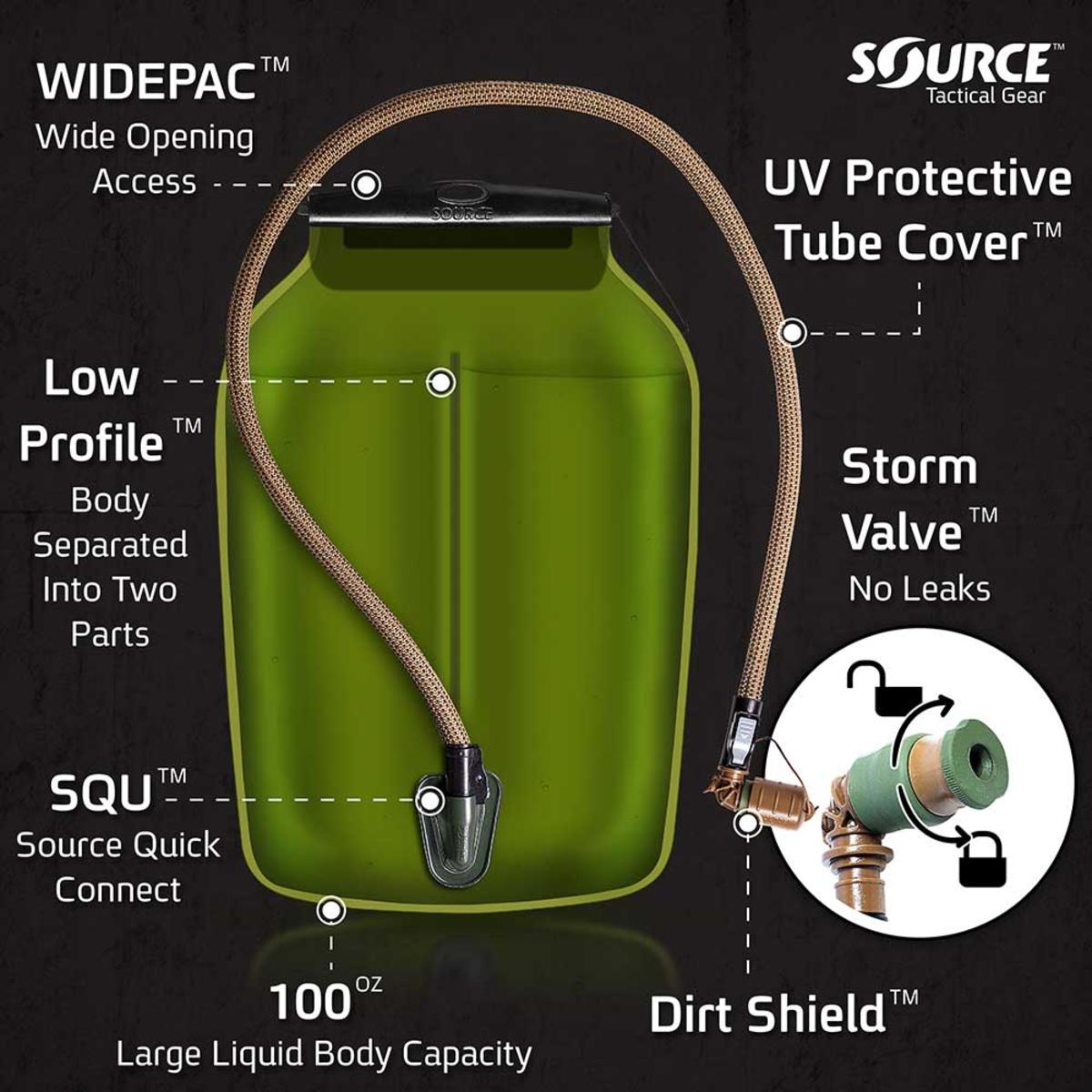 Source Tactical WLPS Low Profile 3L Hydration Bladder