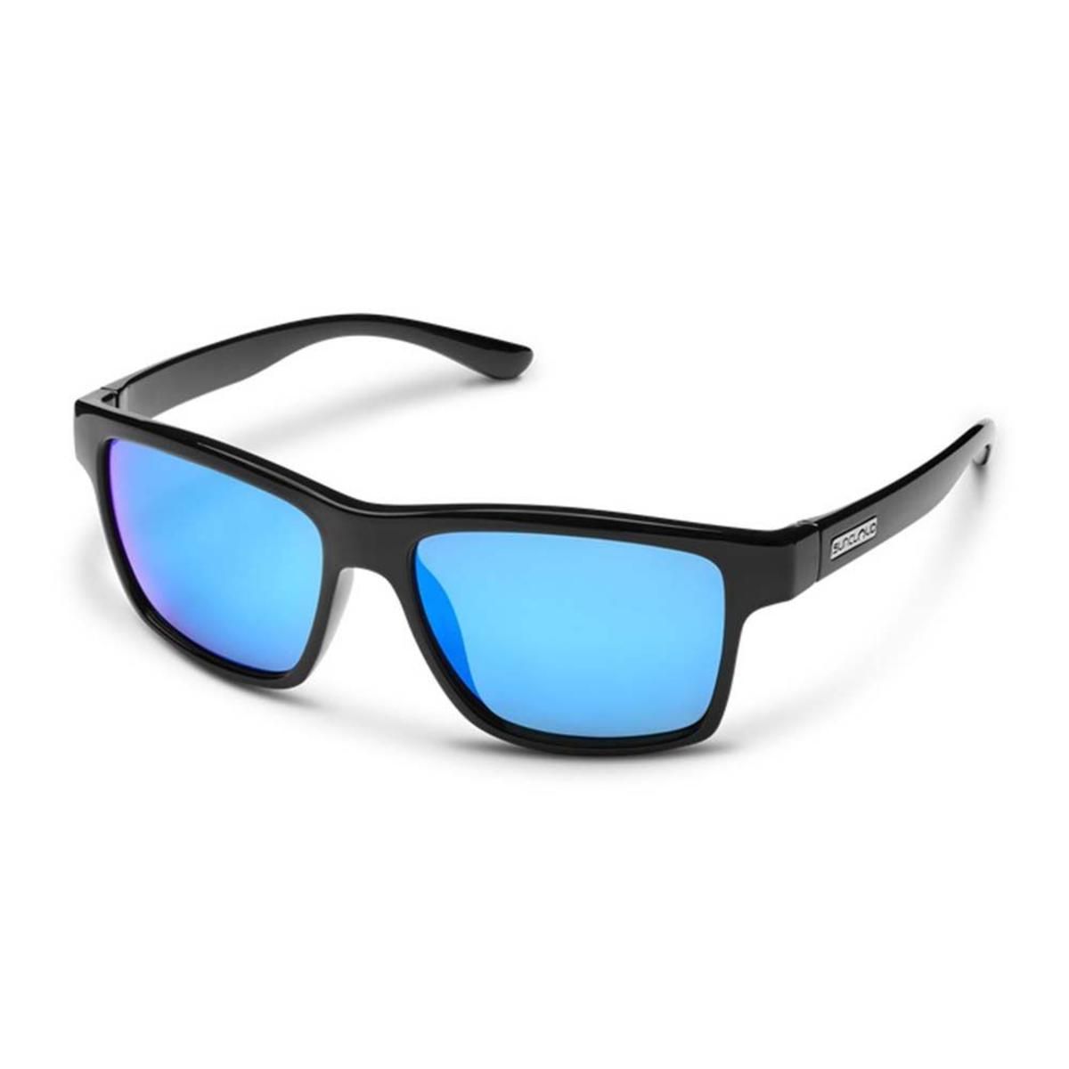Suncloud A-Team Polarized Blue Mirror Sunglasses - Black Frame