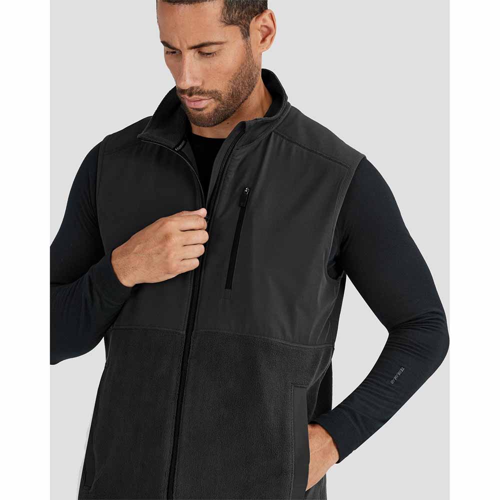 Terramar Mens C-Suite Mammoth Sherpa Fleece Full-Zip Vest
