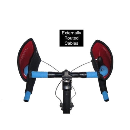  Bar Mitts Externally Routed Cables Road Pogie Handlebar Mittens Extreme - Large Black