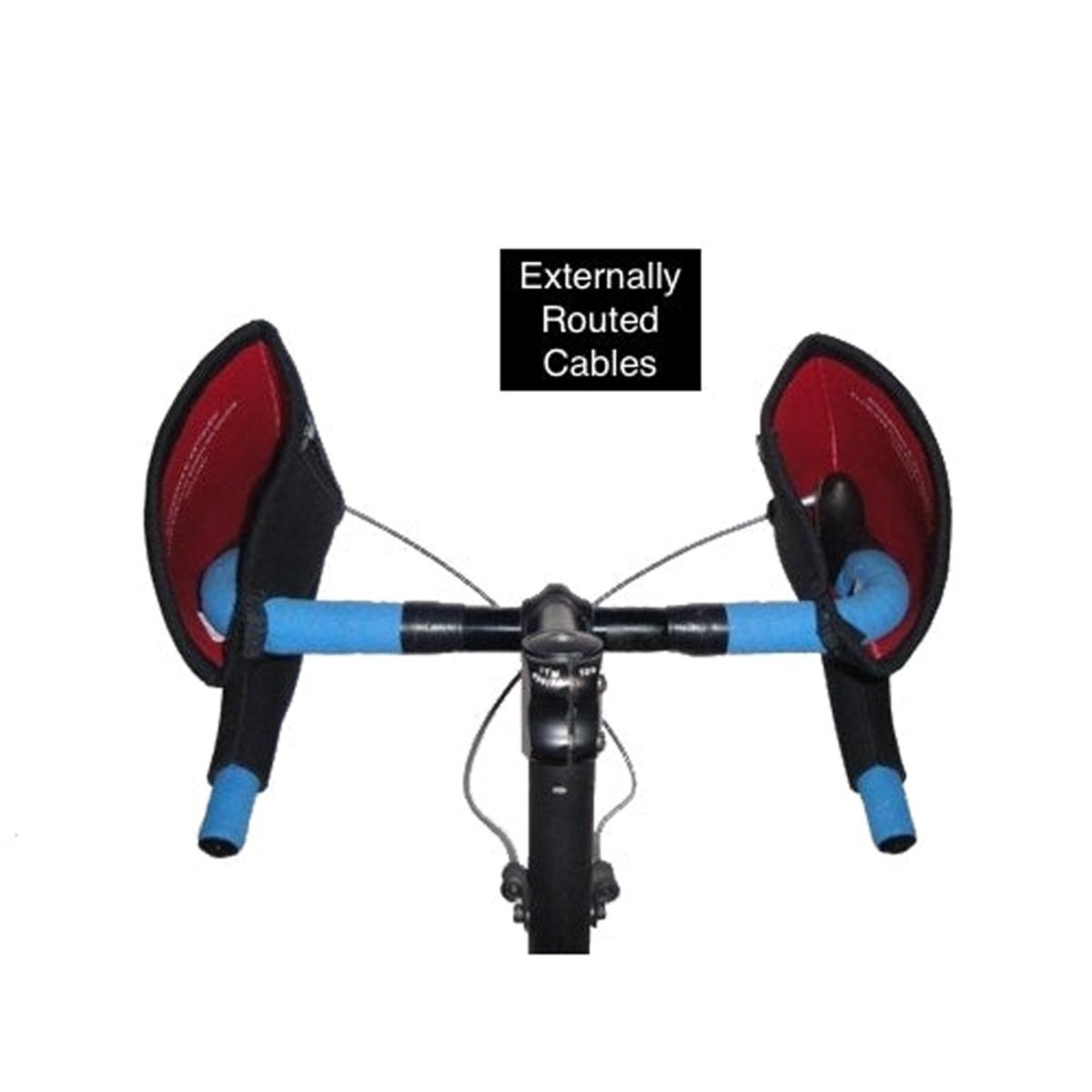  Bar Mitts Externally Routed Cables Road Pogie Handlebar Mittens Hydraulic - XL Black