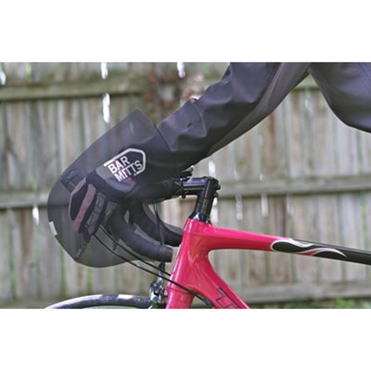  Bar Mitts Externally Routed Cables Road Pogie Handlebar Mittens Hydraulic - XL Black