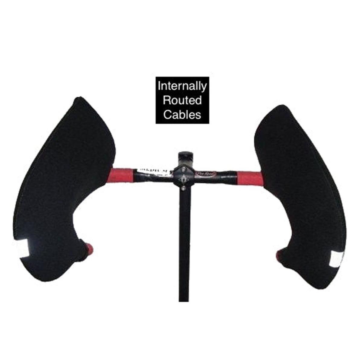  Bar Mitts Internally Routed Cables Road Pogie Handlebar Mittens Hydraulic - XL Black