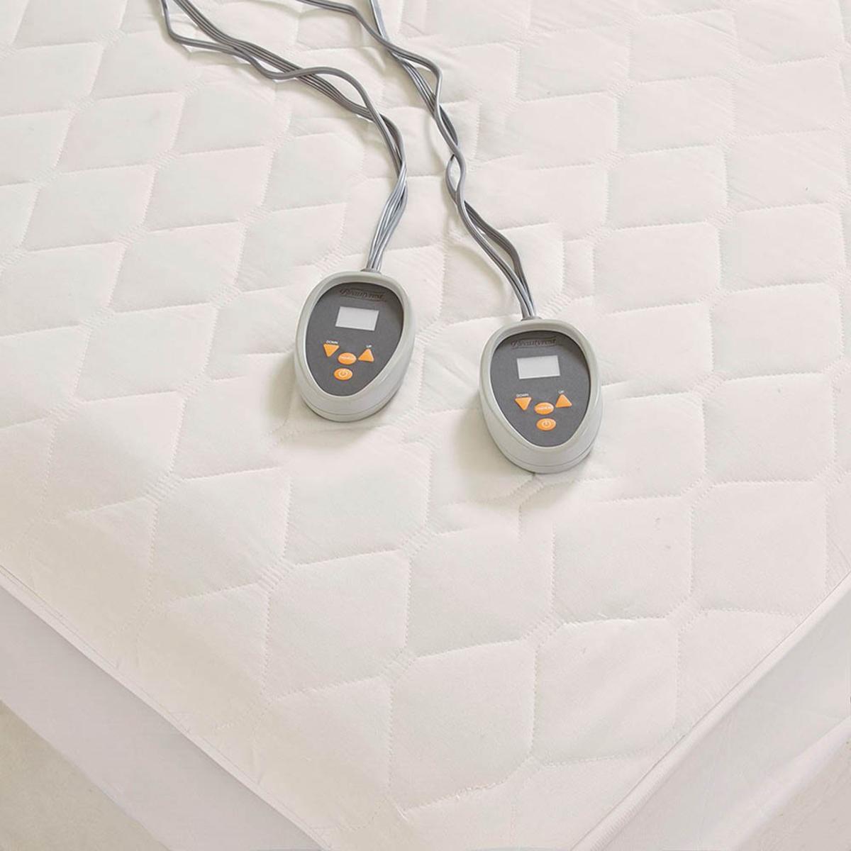  Beautyrest Cotton Deep Pocket Heated Mattress Pad With 20 Heat Settings - Queen
