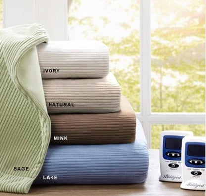  Beautyrest Electric Micro Fleece Heated Blanket - Queen