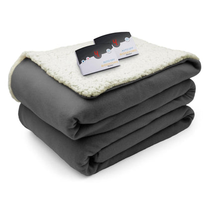  Biddeford Blankets Comfort Knit/Sherpa Electric Heated Blanket With Digital Controller - Full