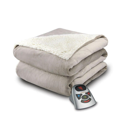  Biddeford Blankets Velour/Sherpa Heated Blanket With Digital Controller - Full
