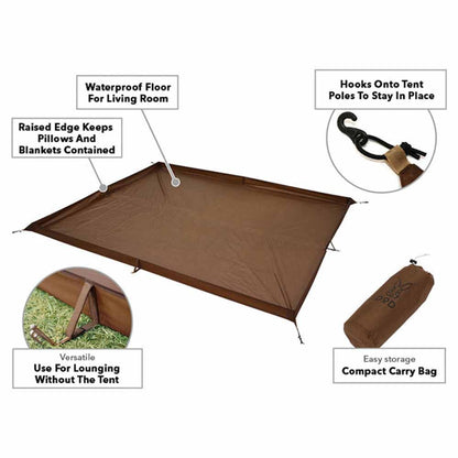  DOD Outdoors Kama Zashiki Removable Tent Floor - Small/Brown