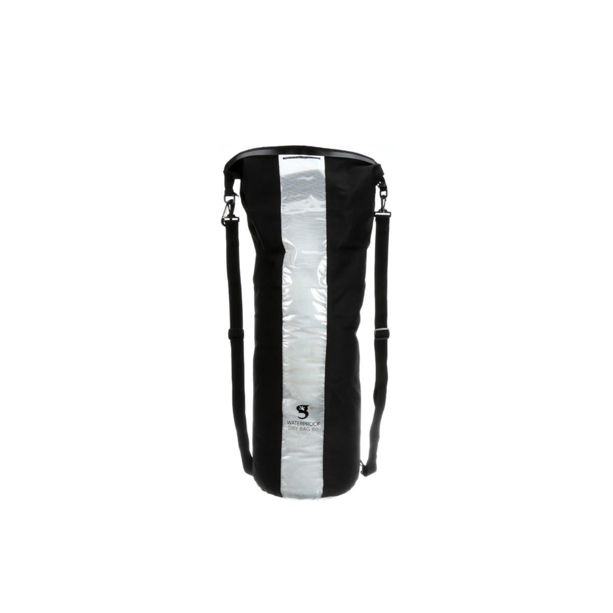  Geckobrands Durable View Dry Bag 60L - Black With Translucent Panel