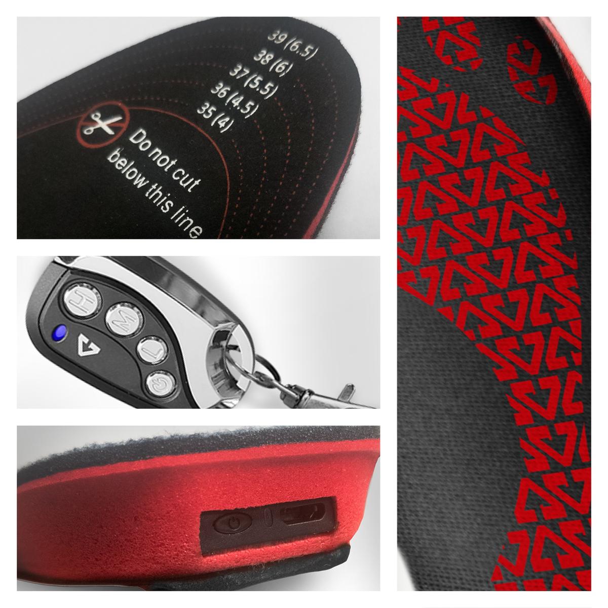  Gerbing 3V Rechargeable Heated Insoles With Remote