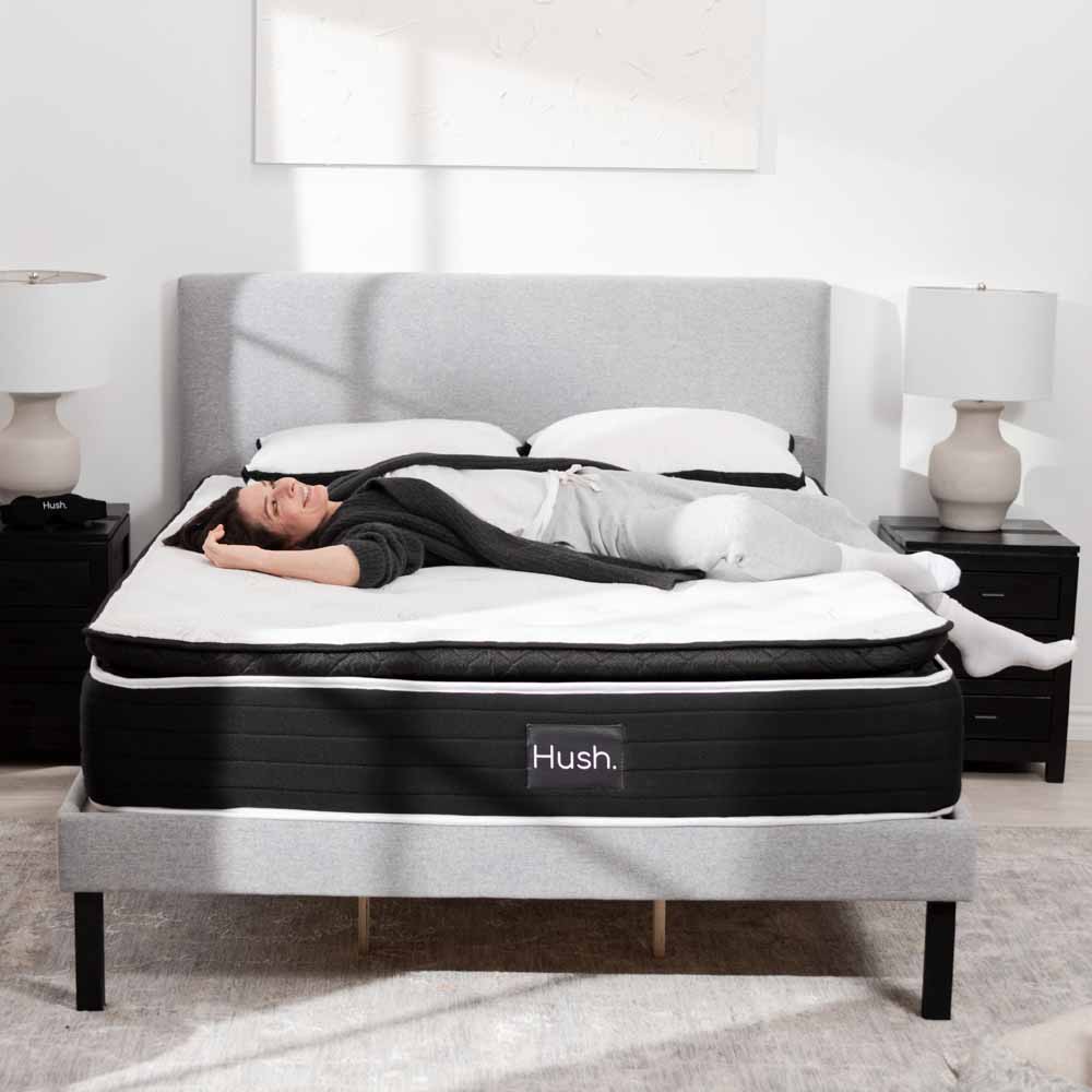  Hush Iced Hybrid 2-in-1 Cooling Mattress With Memory Foam And Springs - Cali King/White