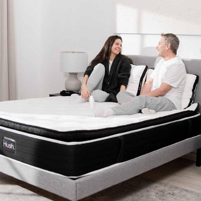  Hush Iced Hybrid 2-in-1 Cooling Mattress With Memory Foam And Springs - Cali King/White