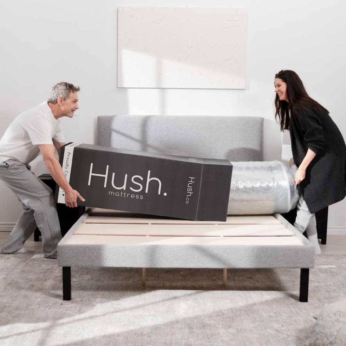  Hush Iced Hybrid 2-in-1 Cooling Mattress With Memory Foam And Springs - Double/White