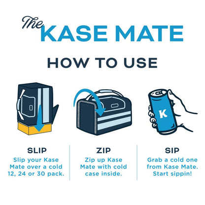  Kanga Coolers Malibu Kase Mate Standard 24 Pack Cooler - White/Navy