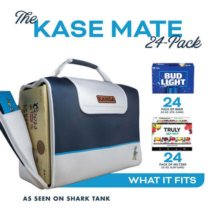  Kanga Coolers Malibu Kase Mate Standard 24 Pack Cooler - White/Navy