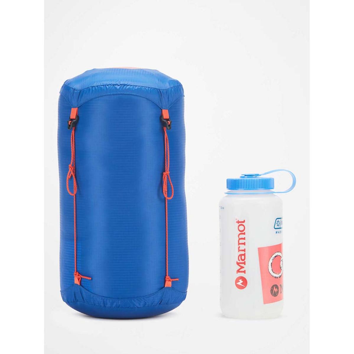  Marmot Mens Bantamweight 15 Short Center Zipper Sleeping Bag - Dark Azure/Clear Blue