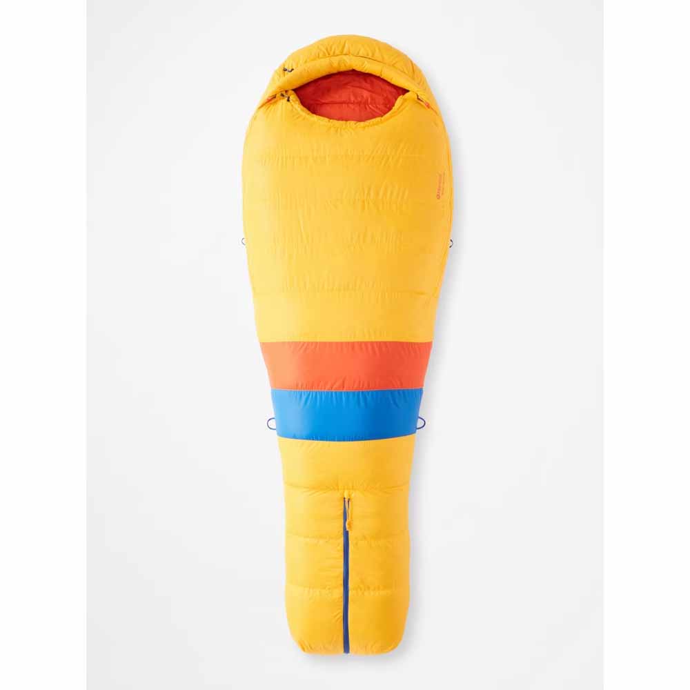 Marmot Mens Never Summer 0ï¿½ Sleeping Bag - Solar/Red Sun