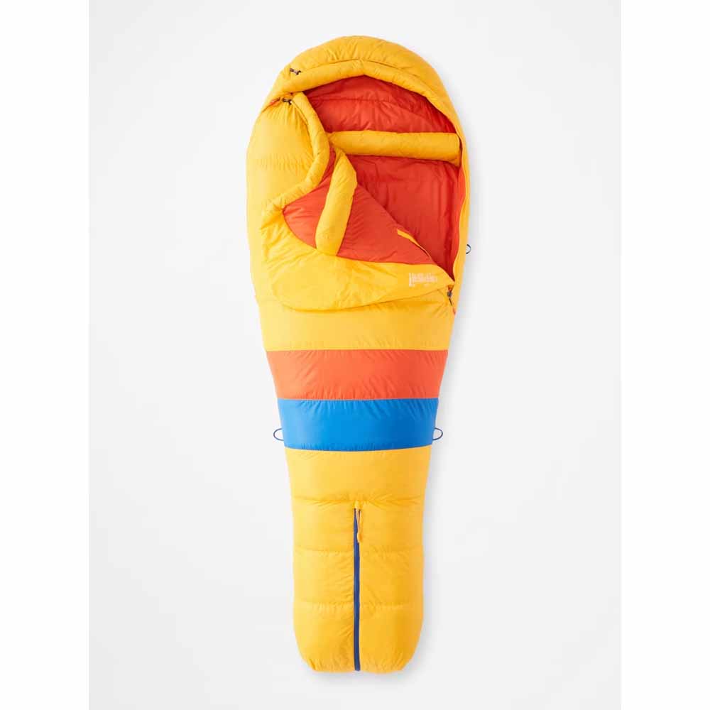 Marmot Mens Never Summer 0ï¿½ Sleeping Bag - Solar/Red Sun
