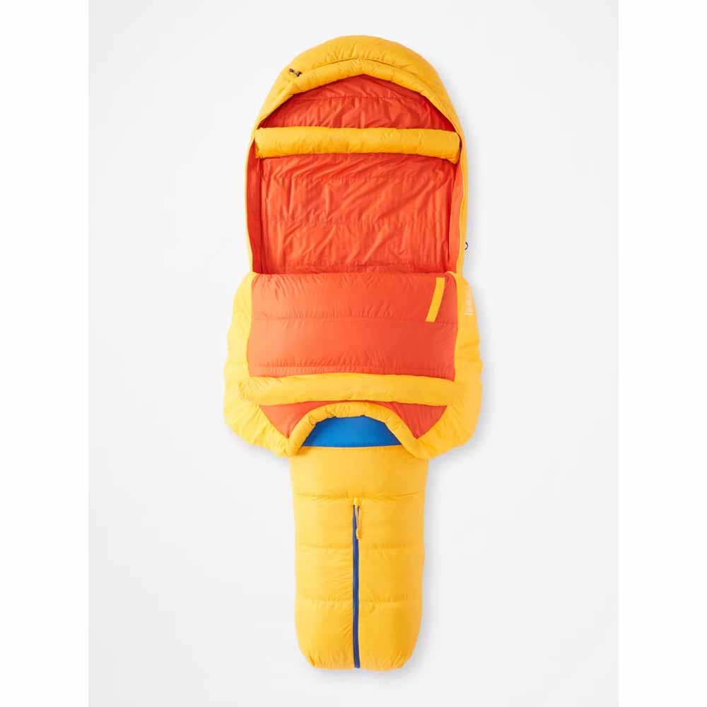  Marmot Mens Never Summer 0ï¿½ Sleeping Bag - Solar/Red Sun