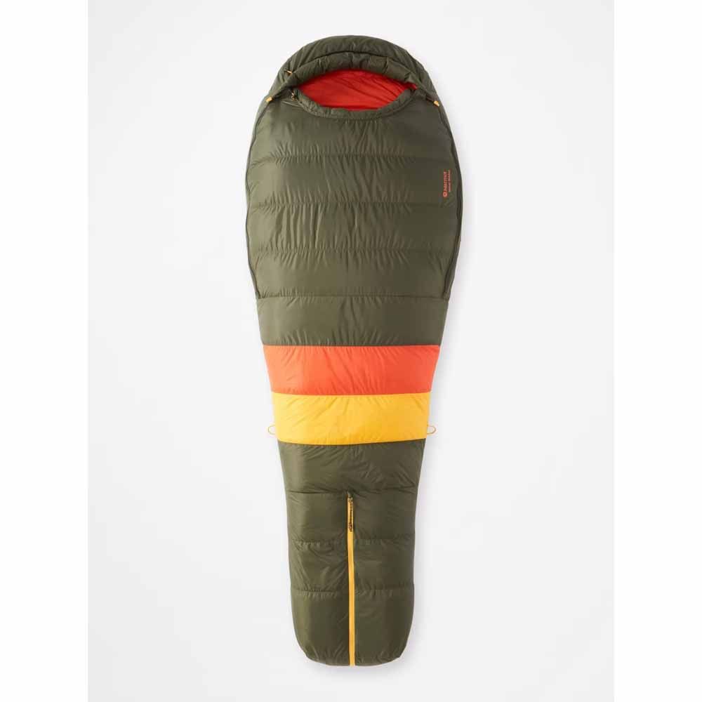  Marmot Mens Never Winter 30ï¿½ Sleeping Bag - Nori/Red Sun