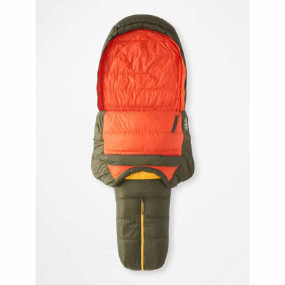  Marmot Mens Never Winter 30ï¿½ Sleeping Bag - Nori/Red Sun
