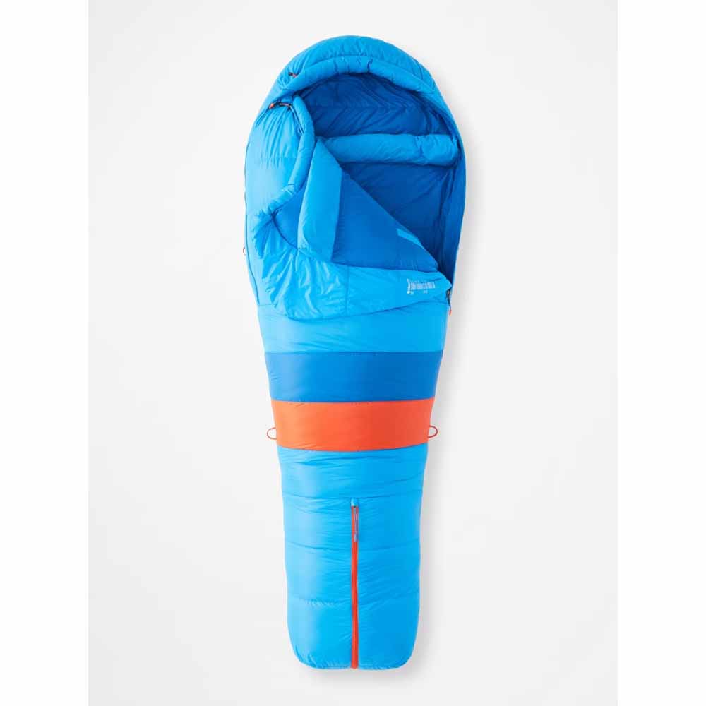  Marmot Mens Wind River -10 Sleeping Bag - Long - Clear Blue/Dark Azure