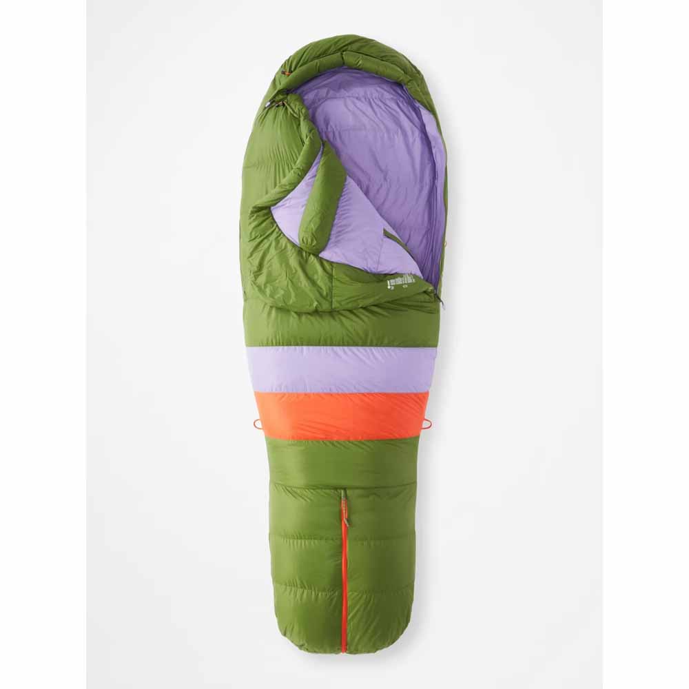  Marmot Womens Angel Fire 25ï¿½ Sleeping Bag - Foliage/Paisley Purple