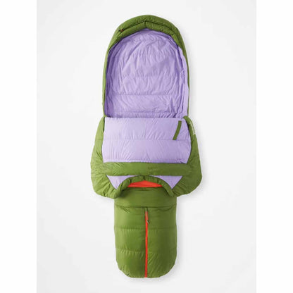  Marmot Womens Angel Fire 25ï¿½ Sleeping Bag - Foliage/Paisley Purple
