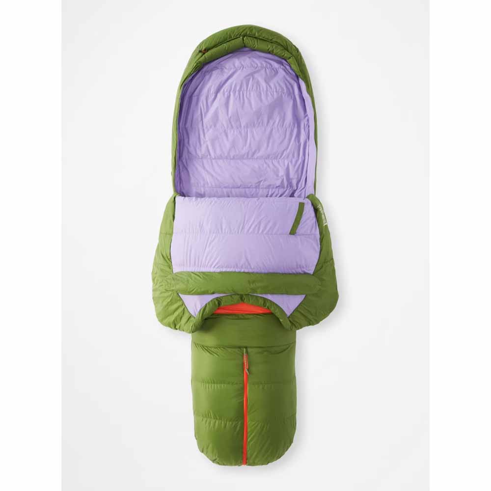  Marmot Womens Angel Fire 25ï¿½ Sleeping Bag - Long/Foliage/Paisley Purple