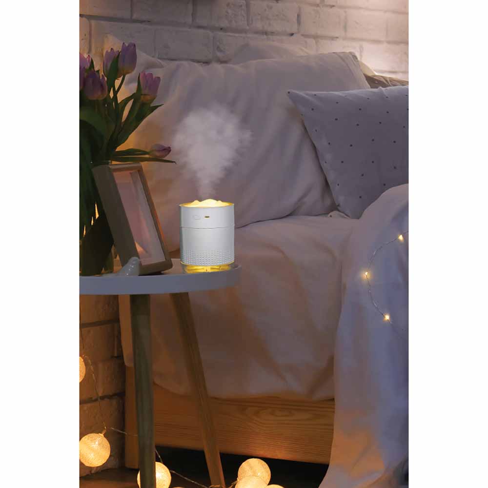  O2 Cool Treva Night Light Rechargeable 500 ML Humidifier - White