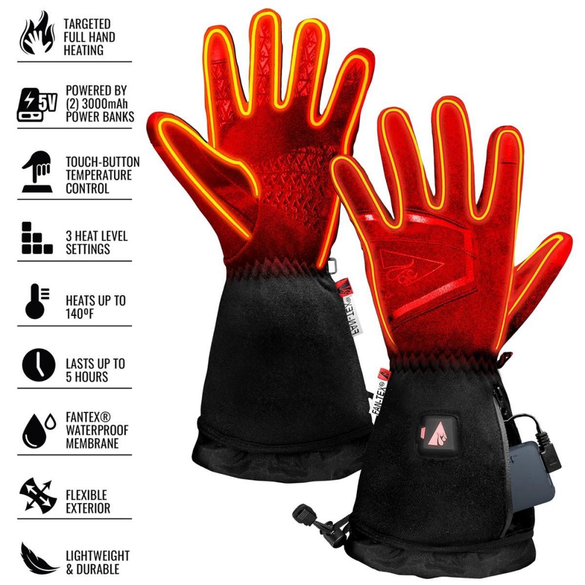  Open Box ActionHeat 5V Womens Featherweight Heated Gloves