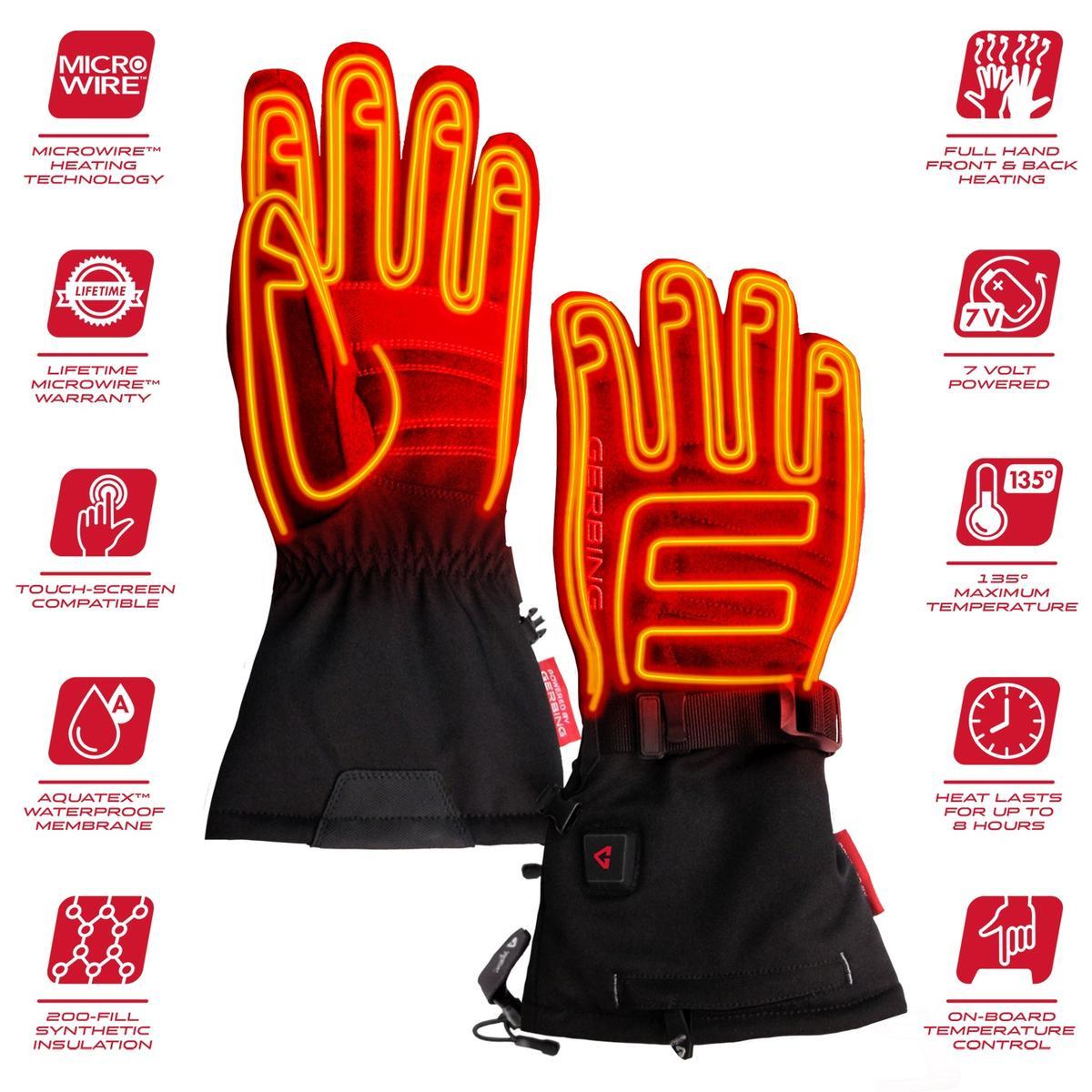 Open Box Gerbing S7 Mens Battery Heated Gloves - 7V Battery