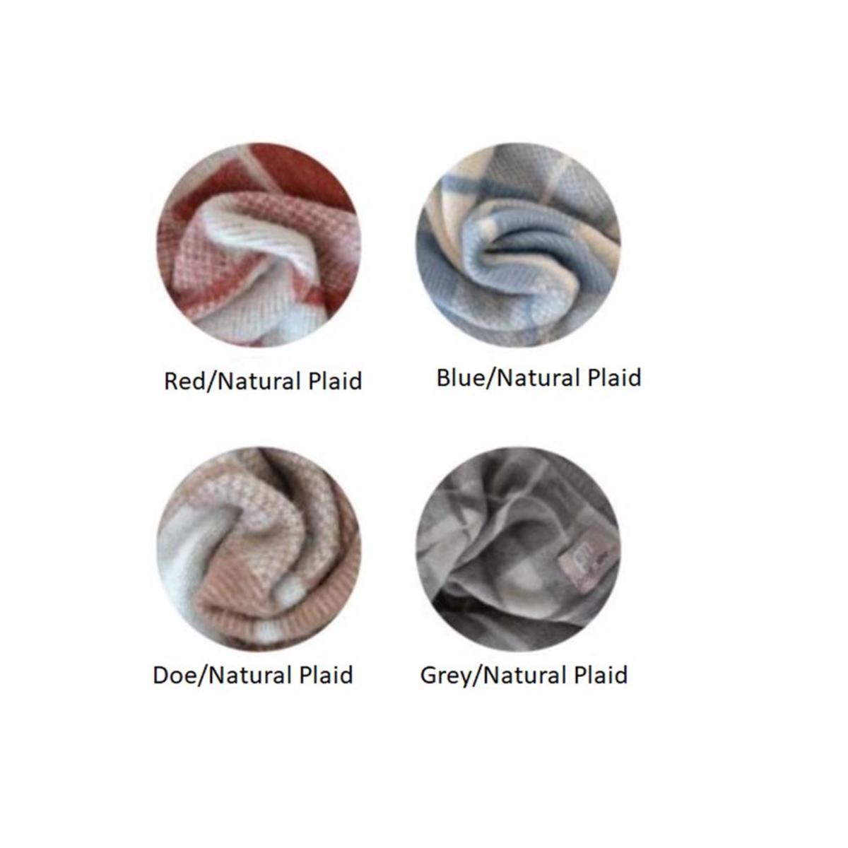  Poyet Motte Rivoli Checks 100% Virgin Wool Blanket 400Gsm 33 Micron - Twin 72in X 90in