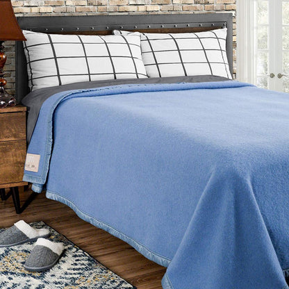  Poyet Motte Rivoli Solids 100% Virgin Wool Blanket 400Gsm 33 Micron - King 108in X 96in