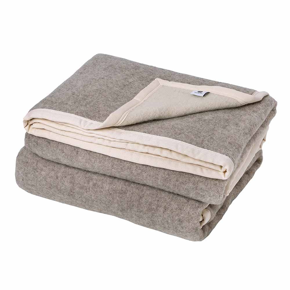  Poyet Motte Sant FE Blanket 100% Wool Blanket 500Gsm - King 108in X 96in/Bizet/Natural