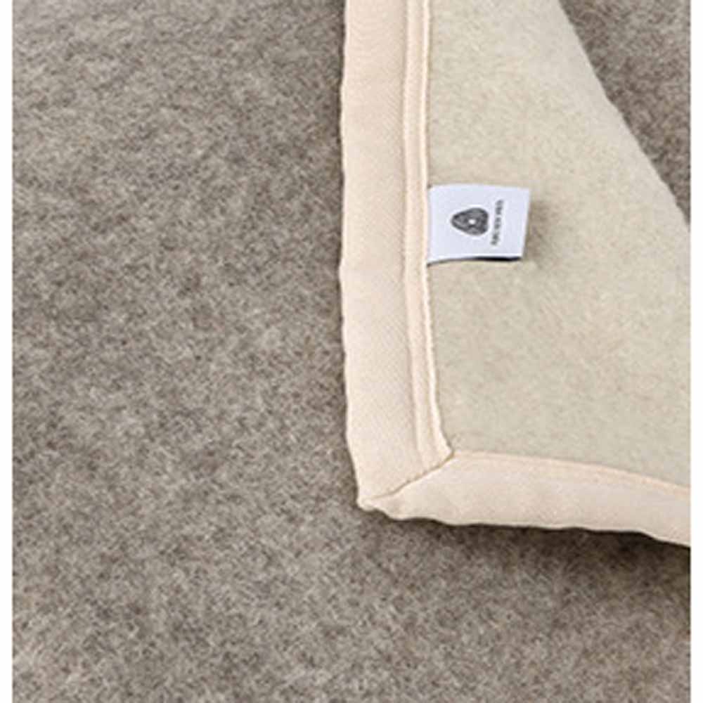  Poyet Motte Sant FE Blanket 100% Wool Blanket 500Gsm - Queen 94in X 90in/Bizet/Natural