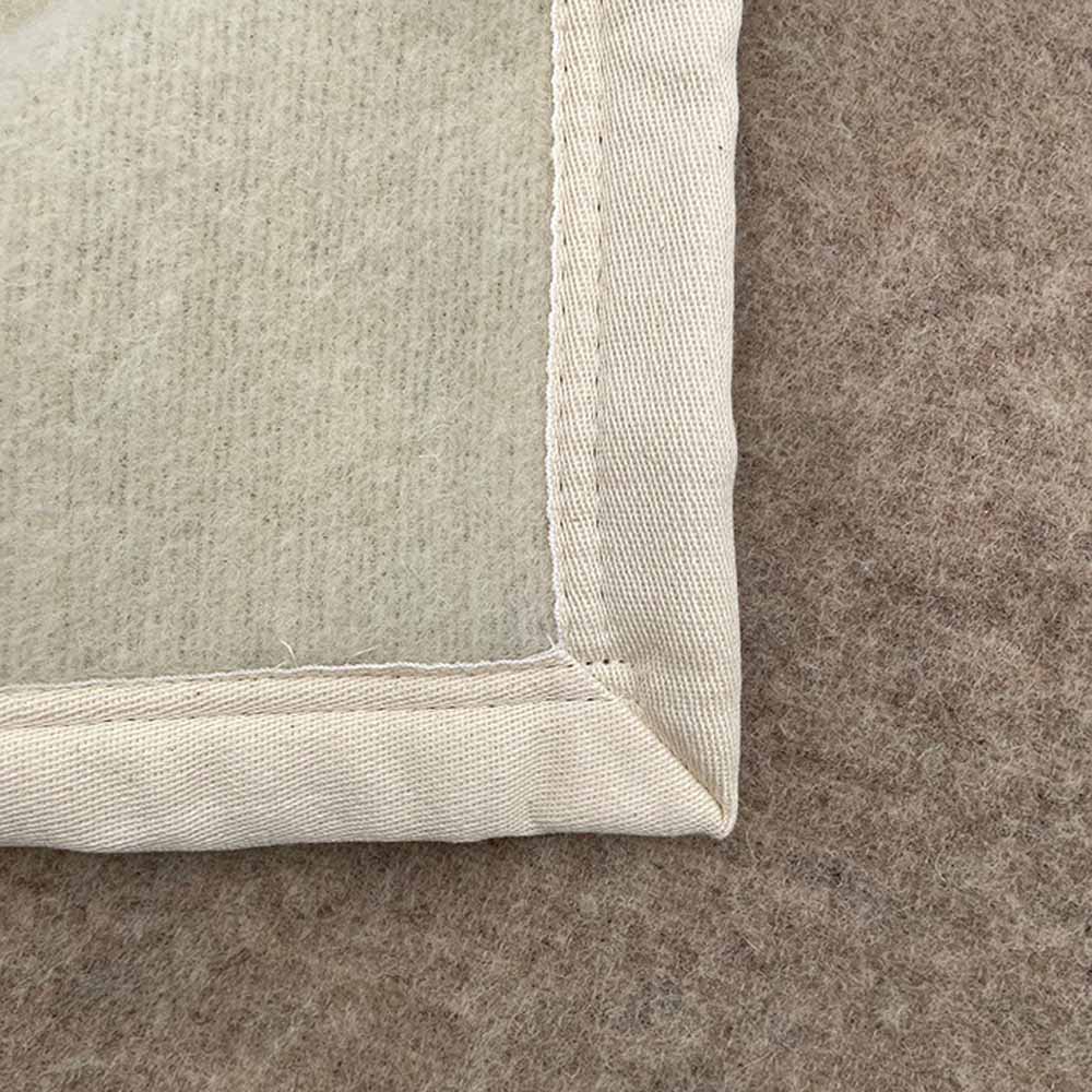  Poyet Motte Sant FE Blanket 100% Wool Blanket 500Gsm - Twin 72in X 90in/Bizet/Natural
