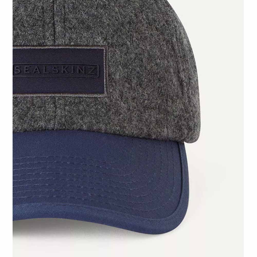  SealSkinz Mens Wickmere Waterproof Boiled Wool Cap - Grey/Navy