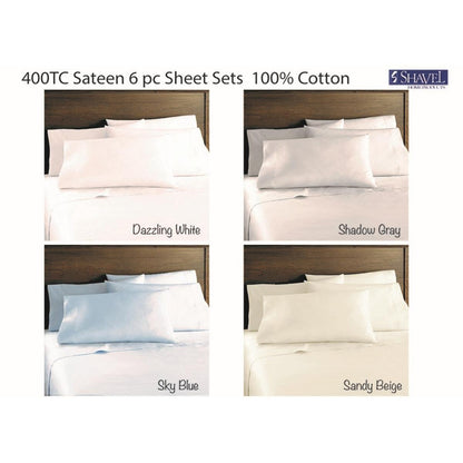  Shavel 400-TC Cotton Sateen Sheet Sets - Cal King