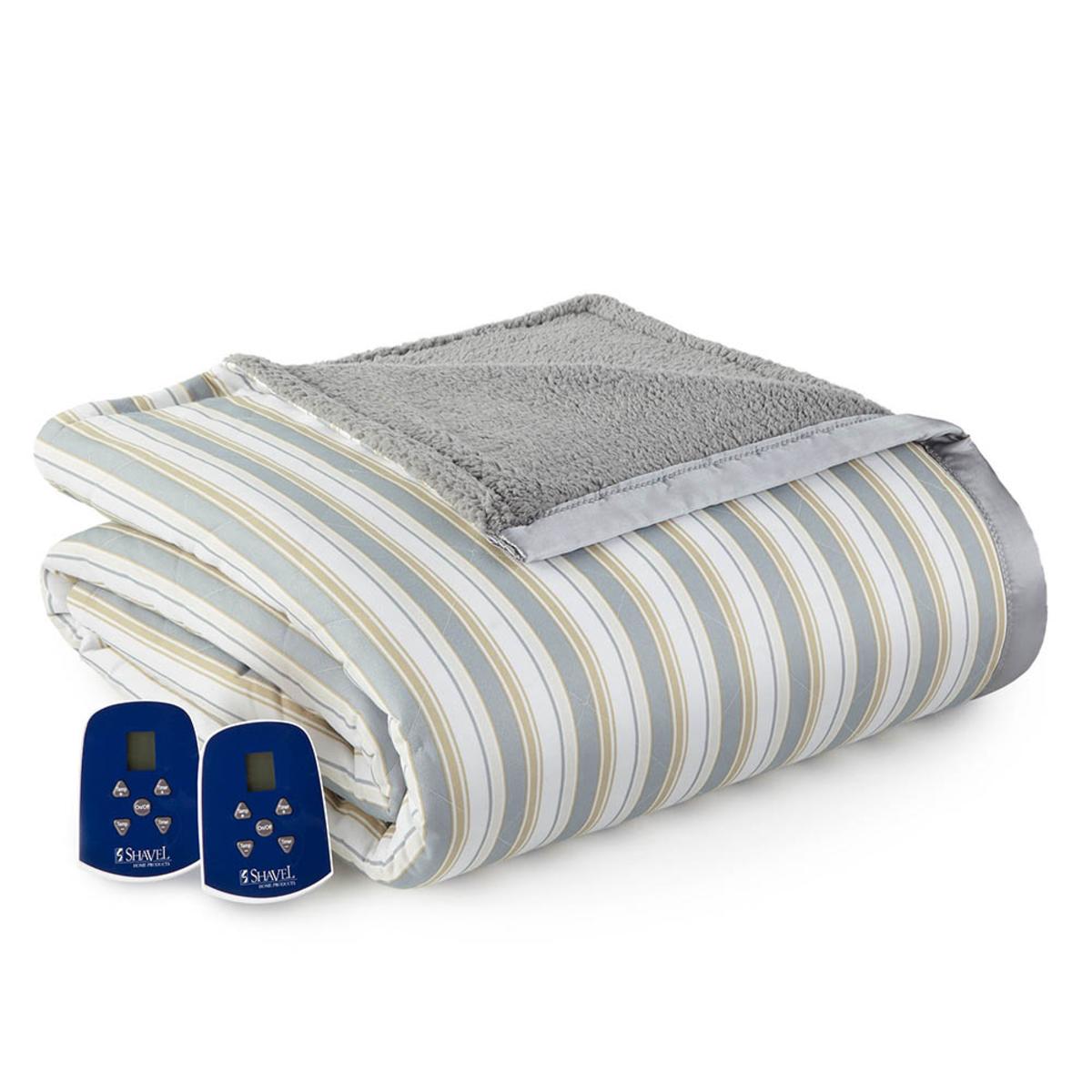  Shavel Micro Flannel Electric Heated Sherpa Blanket - Queen